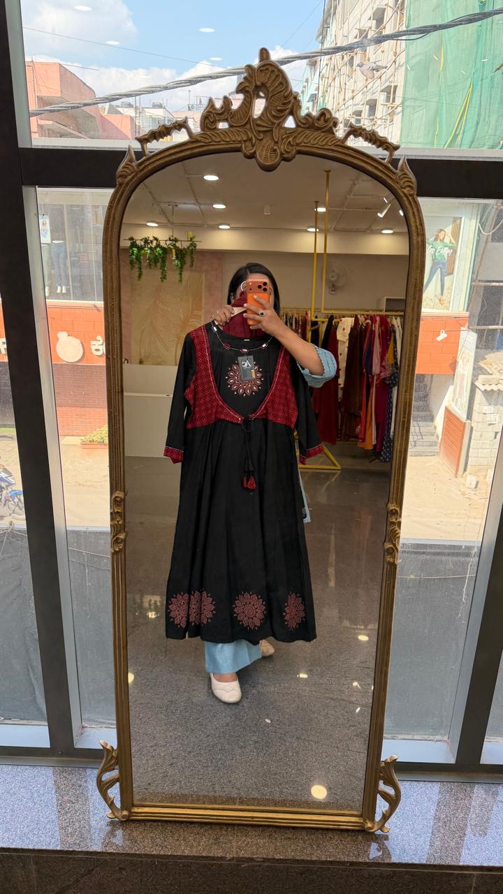 Super pretty jacket pattern full suit set in black