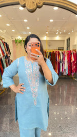 Organic cotton real mirror co ord set in blue