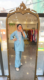 Organic cotton real mirror co ord set in blue