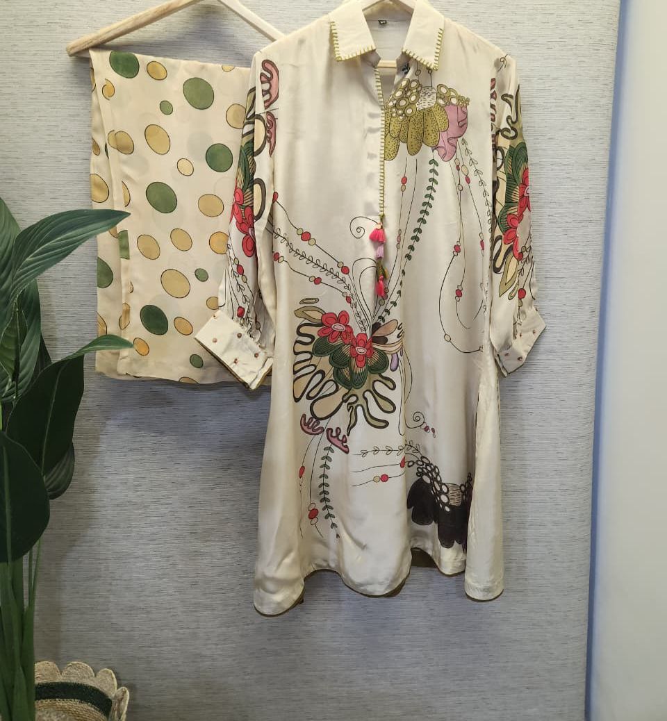 Super pretty premium crepe co ord set