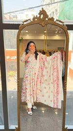 Premium cotton digital printed Anarkali suit set