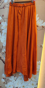 Premium Russian fabric with adda work plazzo co ord in orange