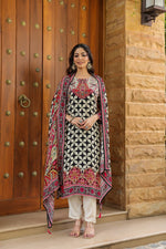 Pure crepe silk lining suit set in black