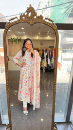 Premium cotton digital printed Anarkali suit set