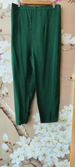 Super pretty zari embroidered Mul Chanderi in emerald green