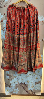 Premium gaji red n gold skirt