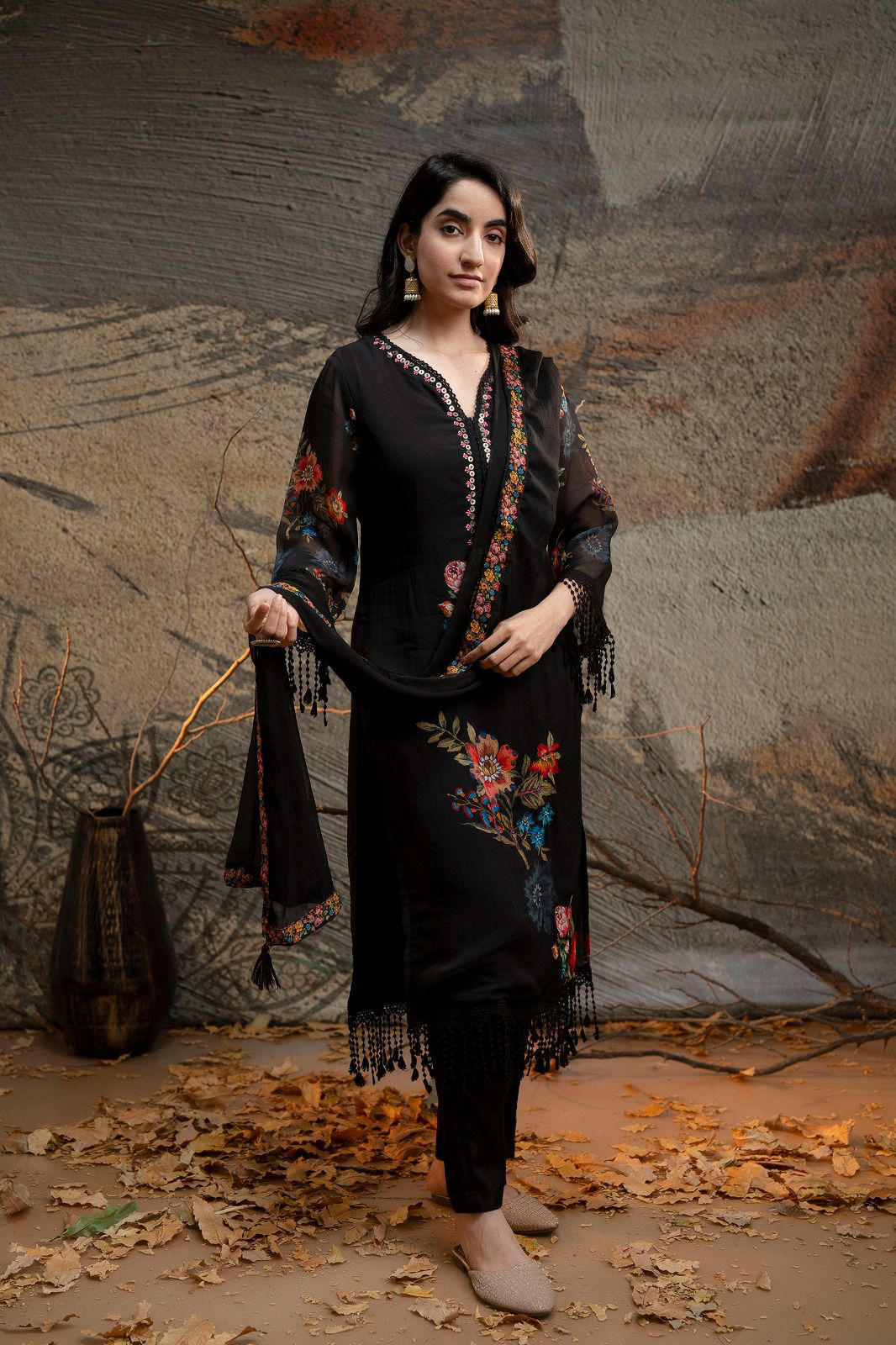 Pure orgenza digital printed stylish suit set