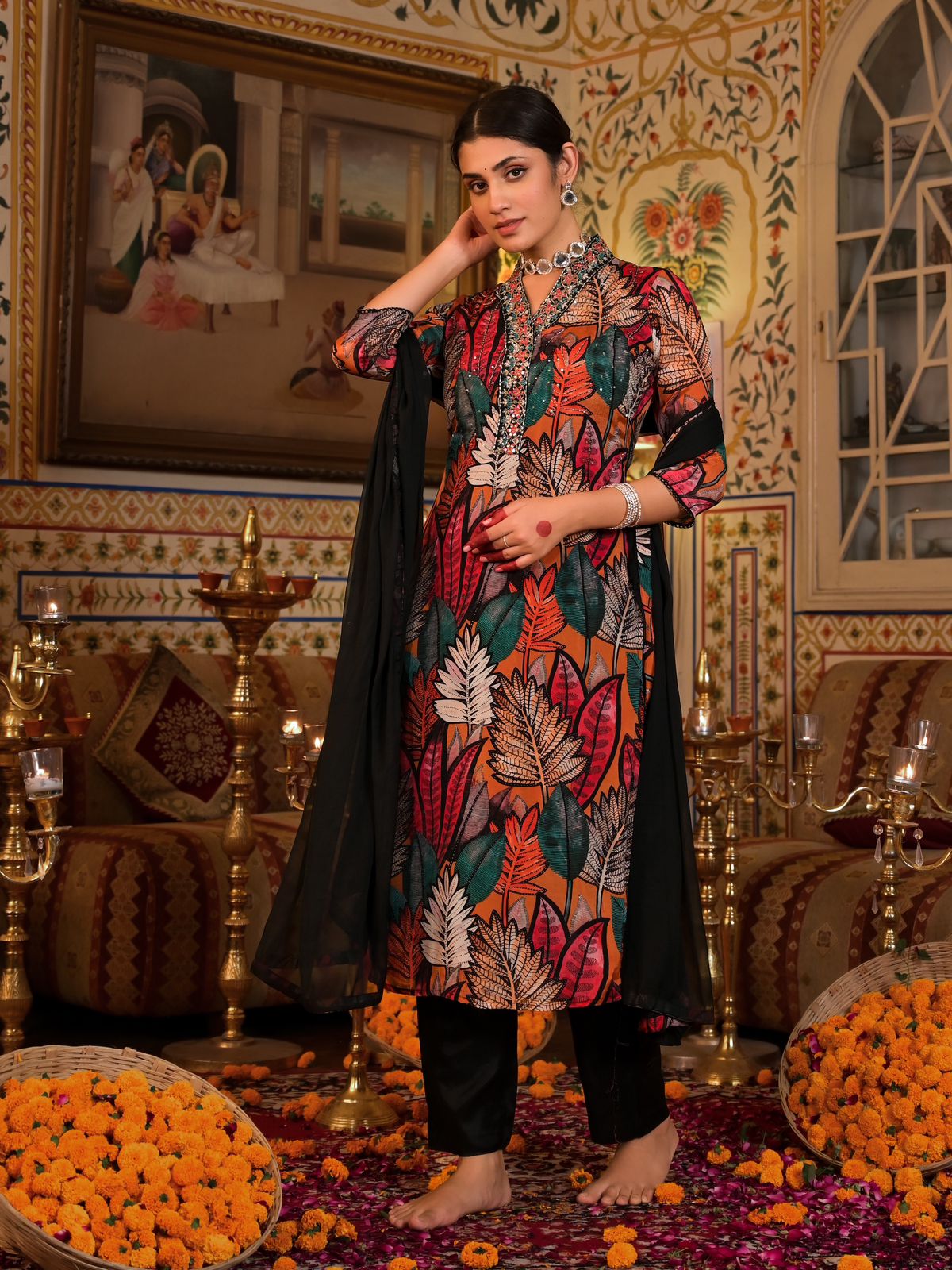 Pure chinon with lining suit set