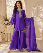Pure crepe pretty handwork full suit set