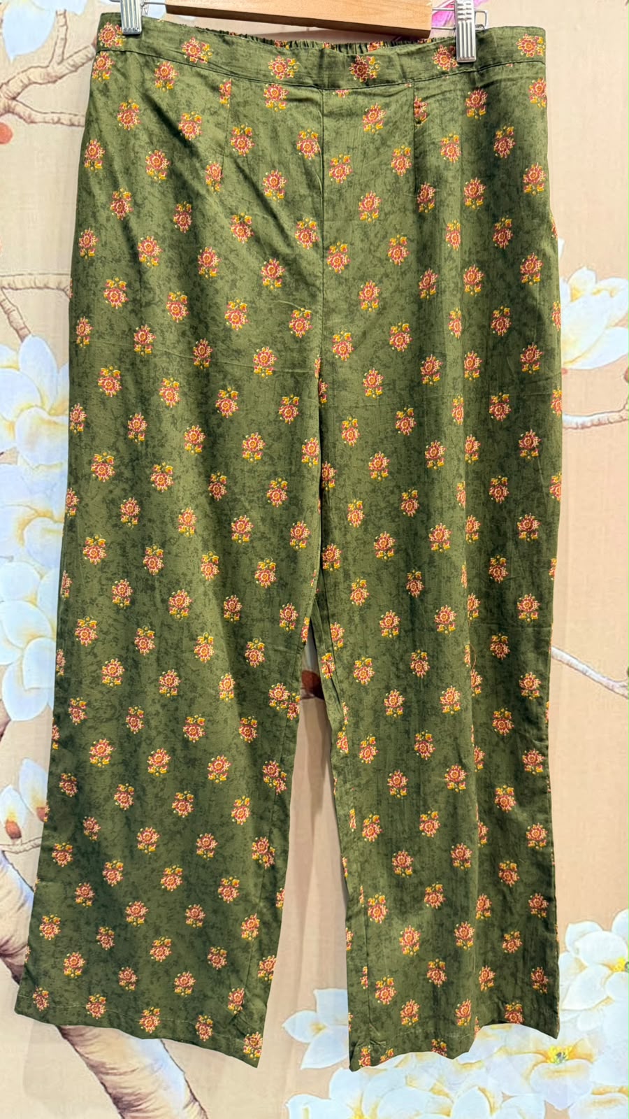 Pure cotton Kalamkari cotton suit set in green