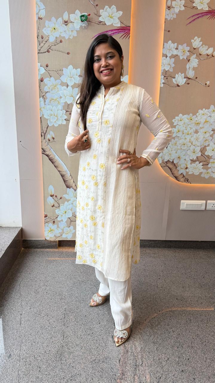 Premium Mul Chanderi embroidered with inner !! Restocked and dispatch next week