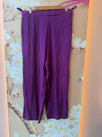 Pure crepe Patola print in contrast suit set in purple