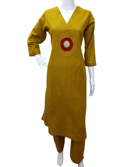 Pure cotton real mirror kurta pant