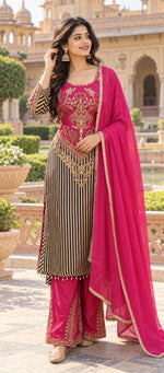 Pretty crepe lining suit set