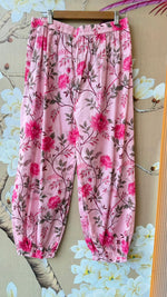 Super pretty cotton lace detailing suit set paired with Afghani pants in pink