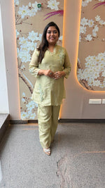 Pretty handwork salsa co ord in mint green
