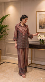 Wow crepe ajrakh co ord set