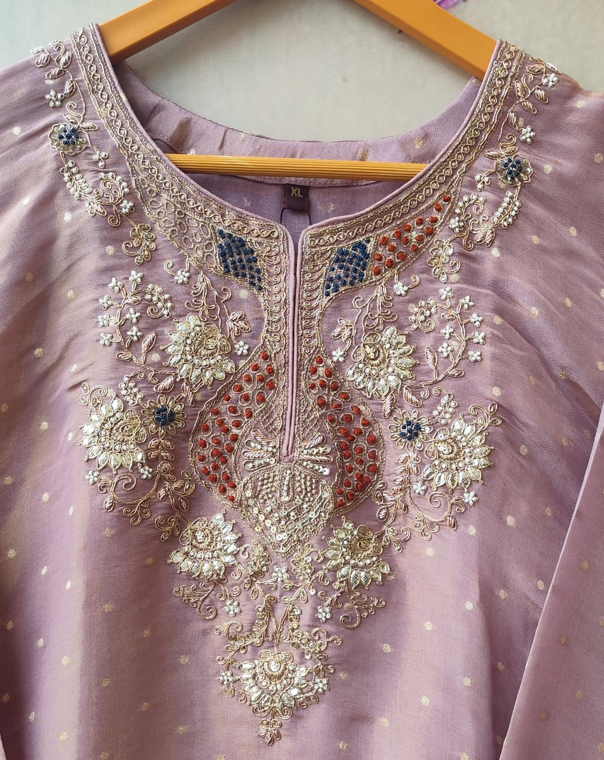 Tissue full Banarasi suit set with intricate zari detailing