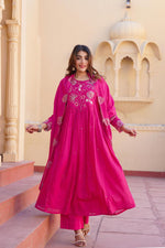 Wow embroidered mul cotton Anarkali suit set !