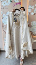 Premium tissue silk with zari detailing party wear suit set