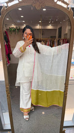 Premium Mul chanderi with embroidery and designer back and inner Full Suit Set