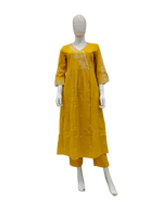 Pure cotton embroidered with beautiful detailing on sleeves and neck