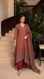 Pure crepe ajrakh suit set
