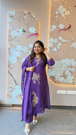 Premium cotton zari detailing full suit set