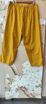 Premium handloom cotton zari weaved suit in yellow n green