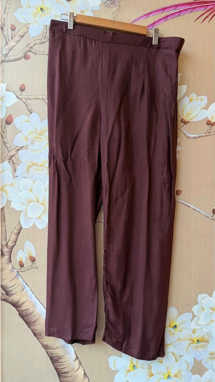 Premium chinon handwork full suit set in brown