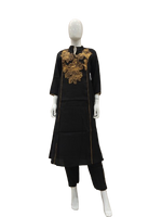 Modal muslin appliqué work lining kurta pant