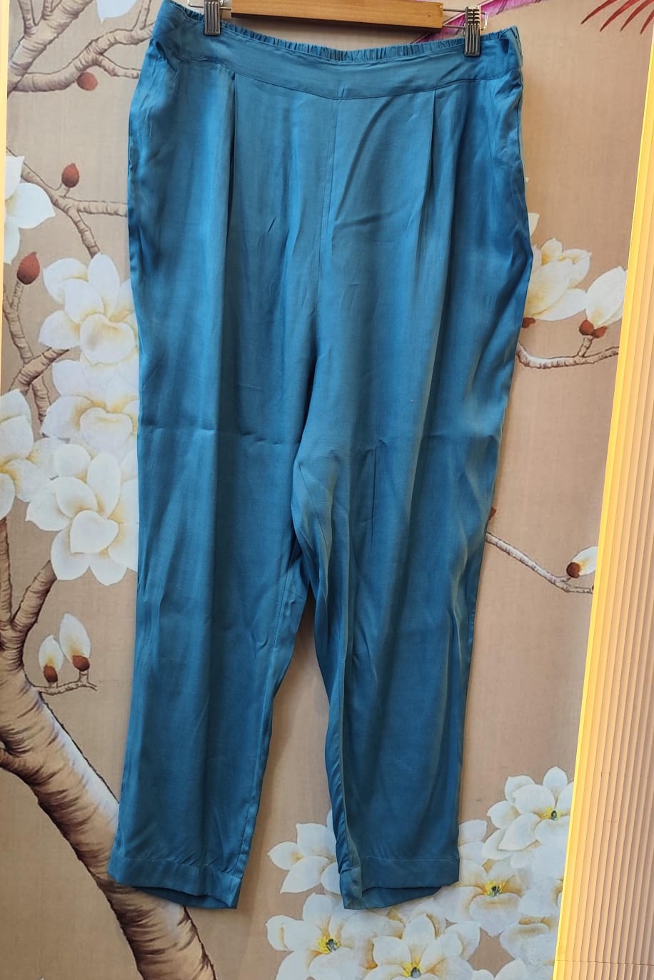 Premium Banarasi suit set in blue with zari detailing