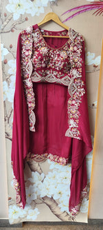 Premium crepe lehenga with heavy hand work