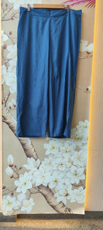 Pretty soft silk applique co ord in blue