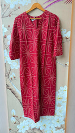 Pure cotton bandhani kurta red