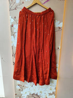 Premium chinon heavy handwork sequins and mirror work full suit in orange