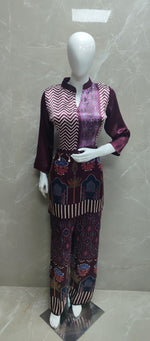 Premium ajrakh gaji silk co ord