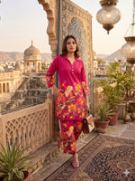 Heavy slub cotton digital printed co ord