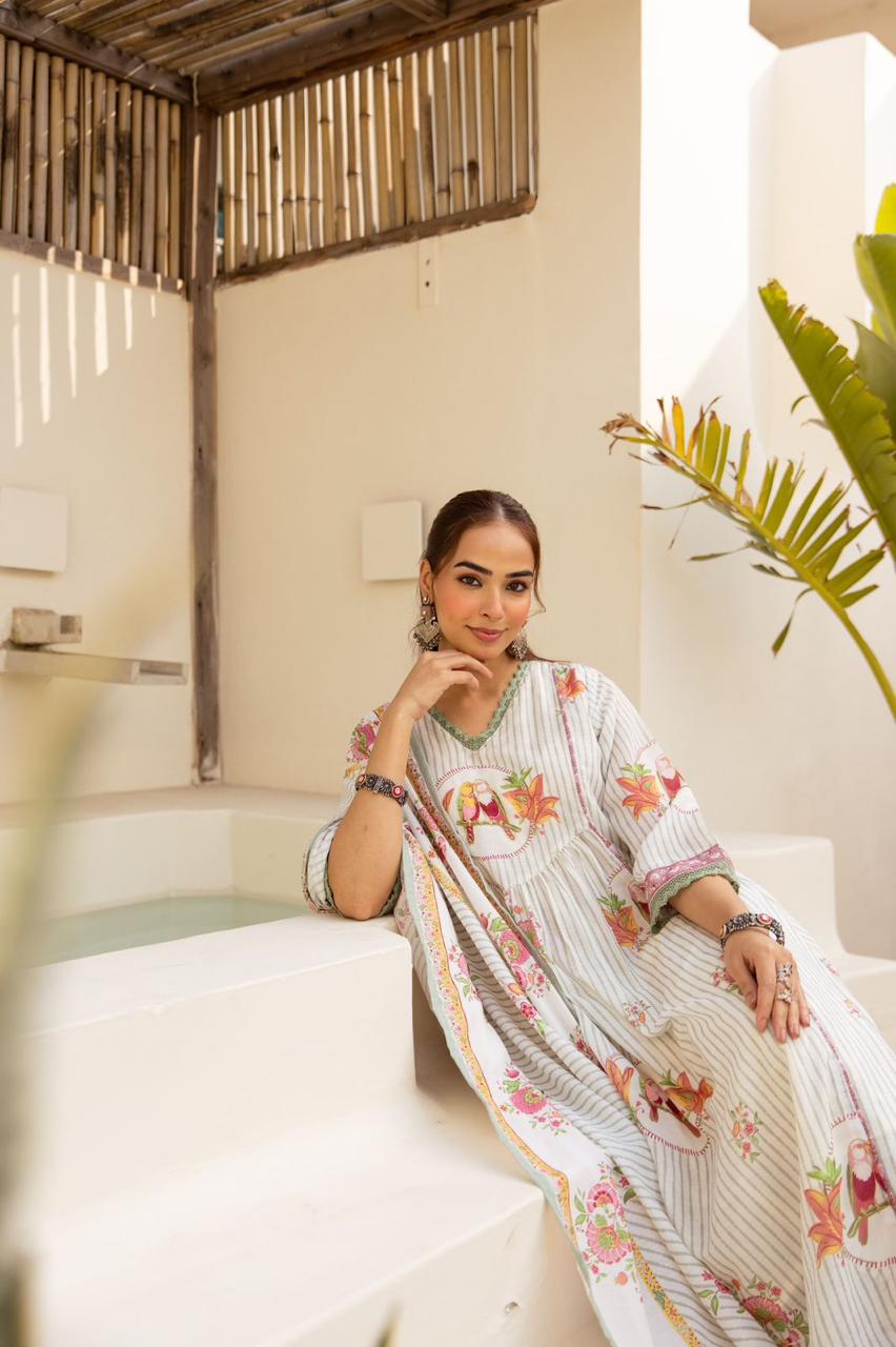 Cotton Mul digital print suit set