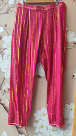 Super wow double layer Mul chanderi suit set in Rani pink