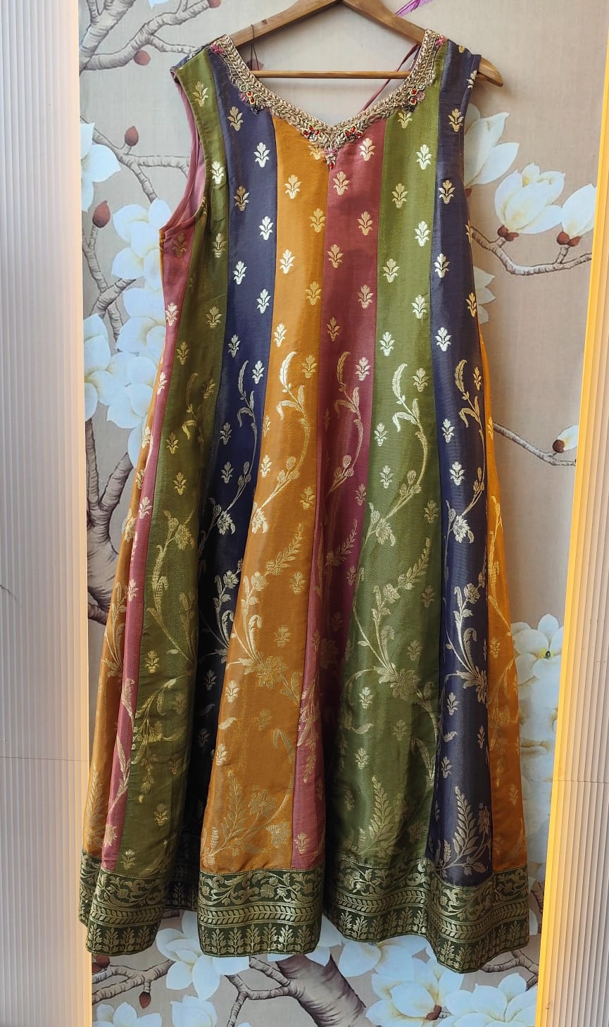 Premium brocade (extra sleeves available 3/4th) Anarkali full suit set