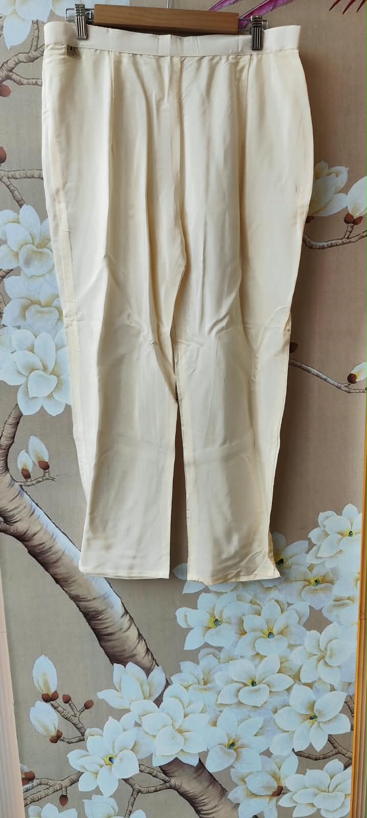 Super soft pure muslin lining Suit set in ivory