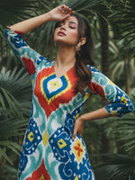 Premium cotton Ikkat printed Afghani pant set