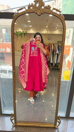 Restocked !! Designer pocket suit with designer back and a beautiful dupatta in Rani pink !! Dispatch Next Week