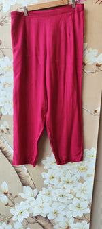 Red n purple jamdani weaved suit set