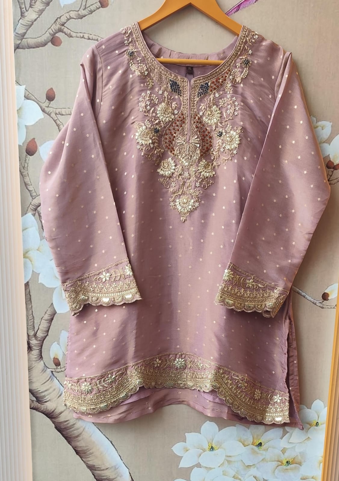 Tissue full Banarasi suit set with intricate zari detailing
