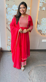 Pure Mul cotton in two tone with sequence detailing paired with designer pants! (Super soft highly recommended)