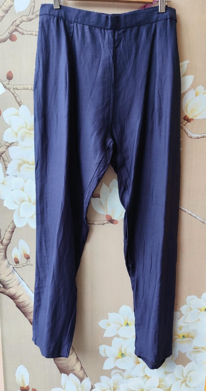 Premium Mul chanderi attached shrug in Blue with pure hand work