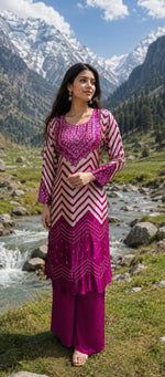 Pretty pink gaji silk co ord set
