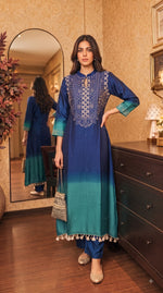 Premium gaji silk ombré kurta pant